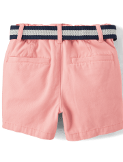 Baby And Toddler Boys Belted Chino Shorts