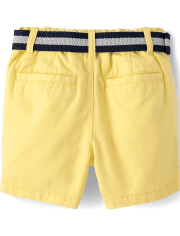 Shorts chinos con cinturón para bebés y niños pequeños