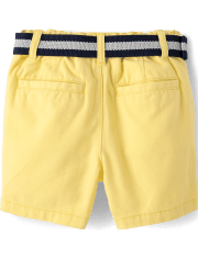 Baby And Toddler Boys Belted Chino Shorts