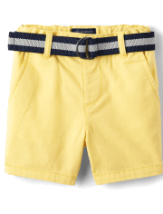 Shorts chinos con cinturón para bebés y niños pequeños