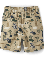 Shorts deportivos sin cierres con estampado para bebés y niños pequeños