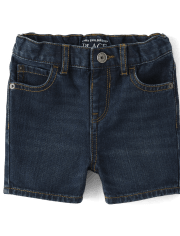 Baby And Toddler Boys Non-Stretch Denim Shorts 2-Pack