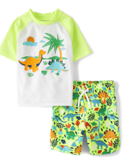 Baby And Toddler Boys Graphic Rashguard Swimsuit