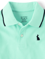 Polo de piqué conejito para niño