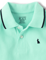 Polo de piqué con forma de conejito para bebés y niños pequeños