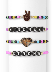 Girls Kindness Beaded Bracelet 4-Pack