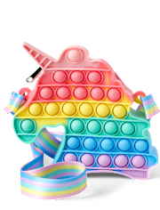 Bolso bandolera Fidget con unicornio arcoíris para niñas
