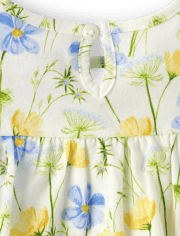 Vestido tipo body floral para bebés mamá y yo