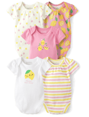 Baby Girls Lemon Bodysuit 5-Pack