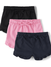 Baby Girls Ruffle Shorts 3-Pack