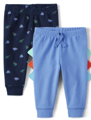 Pack de 2 pantalones Dino para bebé niño