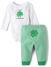 Ensemble de vêtements de jeu 2 pièces pour la Saint-Patrick de Bébé First