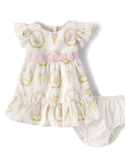 Baby Girls Bunny Ruffle Dress