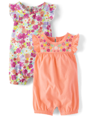 Baby Girls Floral Romper 2-Pack