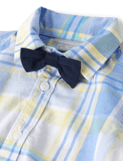 Baby Boys Dad And Me Plaid Poplin 2-Piece Outfit Set