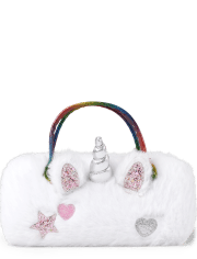 Girls Unicorn Faux Fur Sunglasses Case