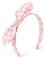 Girls Gingham Bow Headband