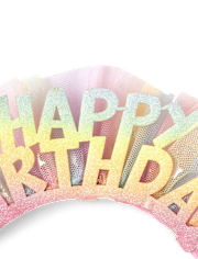 Bandeau arc-en-ciel joyeux anniversaire pour filles