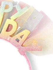 Bandeau arc-en-ciel joyeux anniversaire pour filles