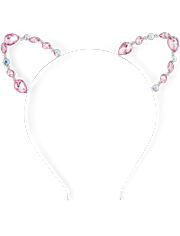 Girls Jeweled Cat Ears Headband