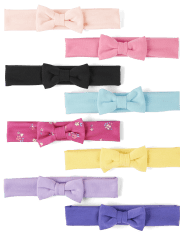 Baby Girls Floral Bow Headwrap 8-Pack