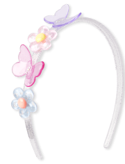 Girls Floral Butterfly Headband