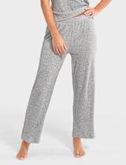 Womens Ribbed Ankle Pajama Pants