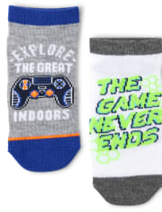 Boys Gamer Ankle Socks 6-Pack
