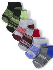 Baby And Toddler Boys Colorblock Cushioned Ankle Socks 6-Pack