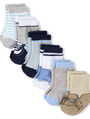 Baby And Toddler Boys Shoe Midi Socks 6-Pack