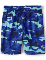 Boys Camo Mesh Performance Basketball Shorts