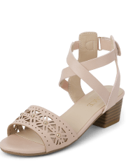 Sandalias Niña Tacón Recortado
