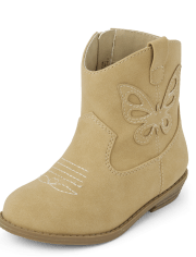 Toddler Girls Butterfly Cowgirl Booties