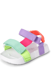 Baby Girls Colorblock Webbed Sandals