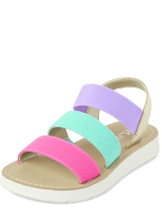 Toddler Girls Colorblock Elastic Sandals