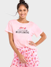 Womens Wildflowers Pajama Tee