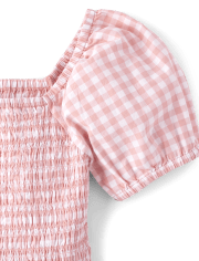 Womens Mommy And Me Gingham Poplin Tiered Dress