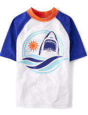 Rashguard Shark Mud Pie Meninos - Proteção UV Com Estampa Tubarão