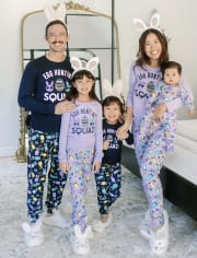 Womens Matching Family Egg Hunting Squad Cotton Pajamas
