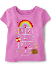 Baby And Toddler Girls Hopscotch Graphic Tee