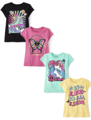 Girls Kind Graphic Tee 4-Pack