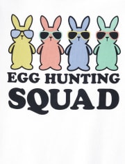 Unisex Baby Matching Family Egg Hunting Squad Graphic Bodysuit