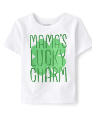 Camiseta con estampado de amuleto de la suerte de mamá para bebés y niños pequeños