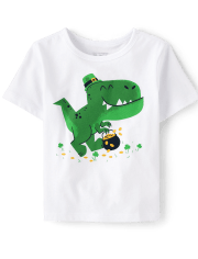 Baby And Toddler Boys St. Patrick's Dino Graphic Tee