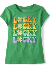 Girls Lucky Graphic Tee