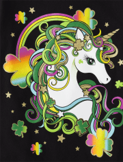 Girls St. Patrick's Day Unicorn T-shirt Youth – eighthavenuedesign