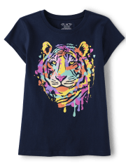 Girls Tiger Graphic Tee