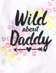 Camiseta con estampado salvaje para bebés y niñas pequeñas
