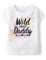 Camiseta con estampado salvaje para bebés y niñas pequeñas