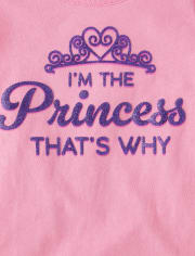 Baby And Toddler Girls Princess Graphic Tee